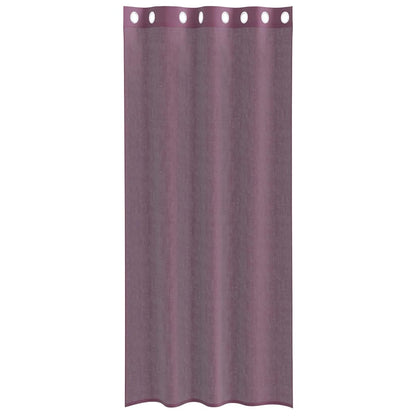 Voile Vorhänge mit Ösen 2 Stk. Lila 140x245 cm