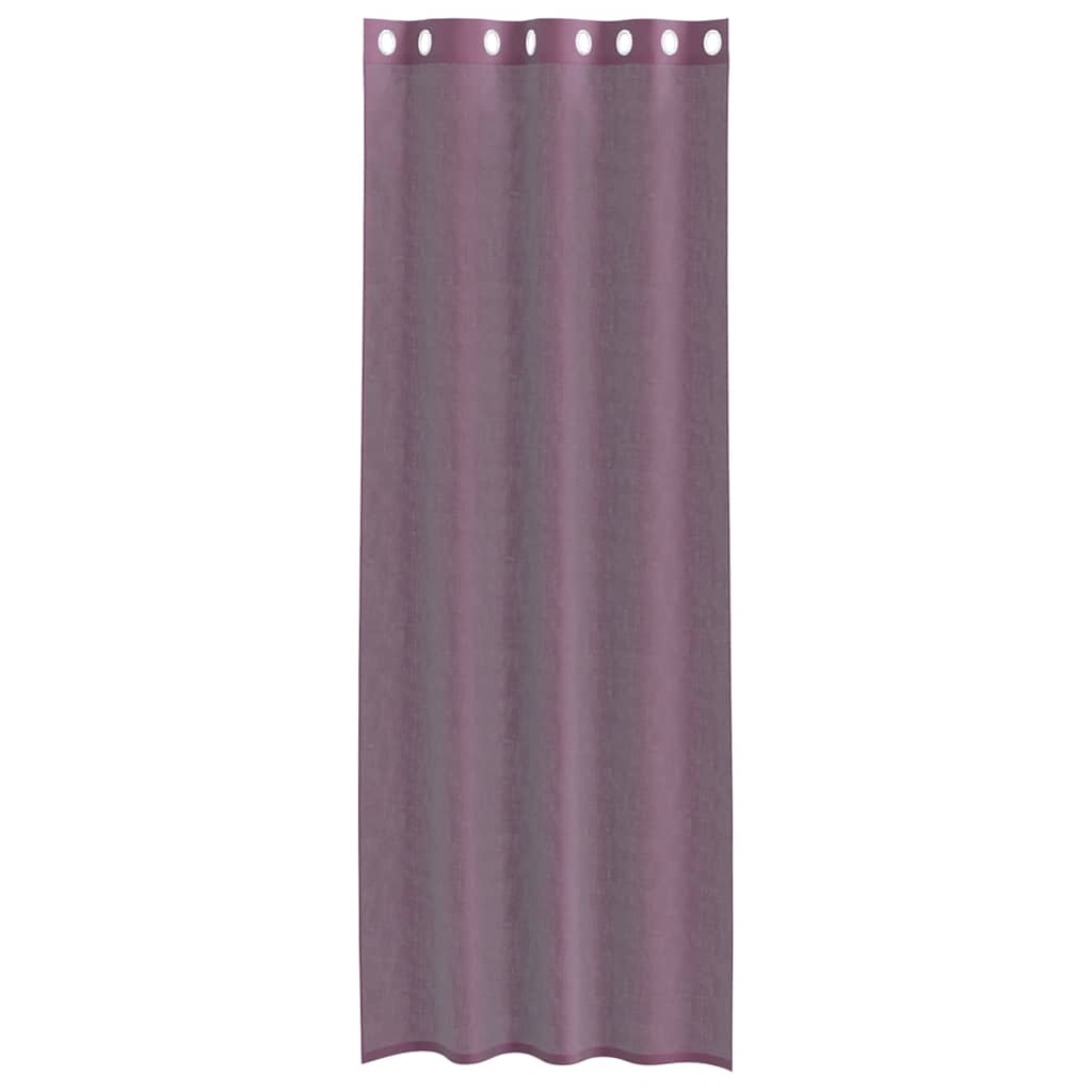 Voile Vorhänge mit Ösen 2 Stk. Lila 140x300 cm