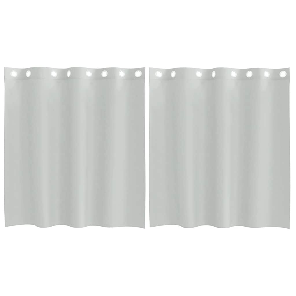 Voile Vorhänge mit Ösen 2 Stk. Hellgrau 140x140 cm