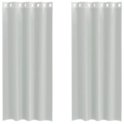 Voile Vorhänge mit Ösen 2 Stk. Hellgrau 140x245 cm