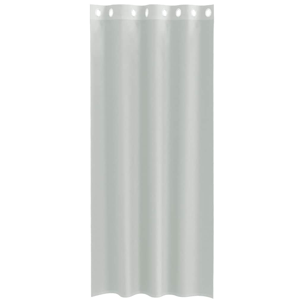 Voile Vorhänge mit Ösen 2 Stk. Hellgrau 140x245 cm