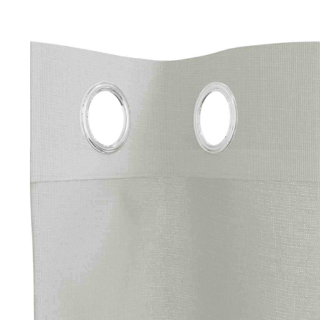 Voile Vorhänge mit Ösen 2 Stk. Hellgrau 140x260 cm