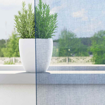 Voile Vorhänge mit Ösen 2 Stk. Königsblau