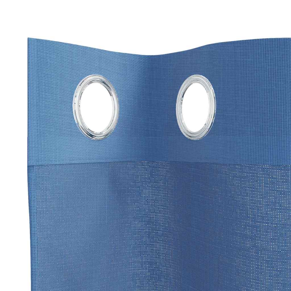 Voile Vorhänge mit Ösen 2 Stk. Königsblau
