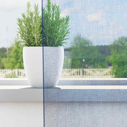 Voile Vorhänge mit Ösen 2 Stk. Königsblau
