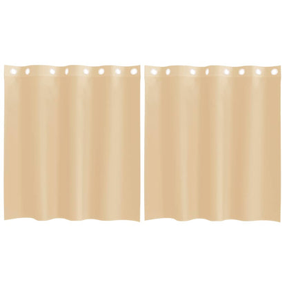 Voile Vorhänge mit Ösen 2 Stk. Sandfarbe