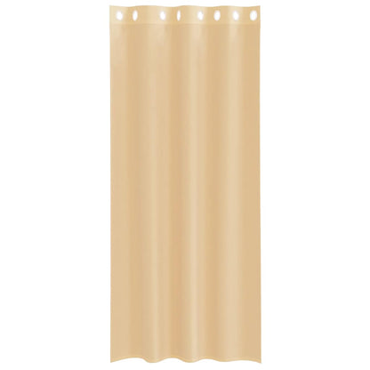 Voile Vorhänge mit Ösen 2 Stk. Sandfarbe