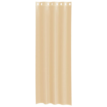 Voile Vorhänge mit Ösen 2 Stk. Sandfarbe