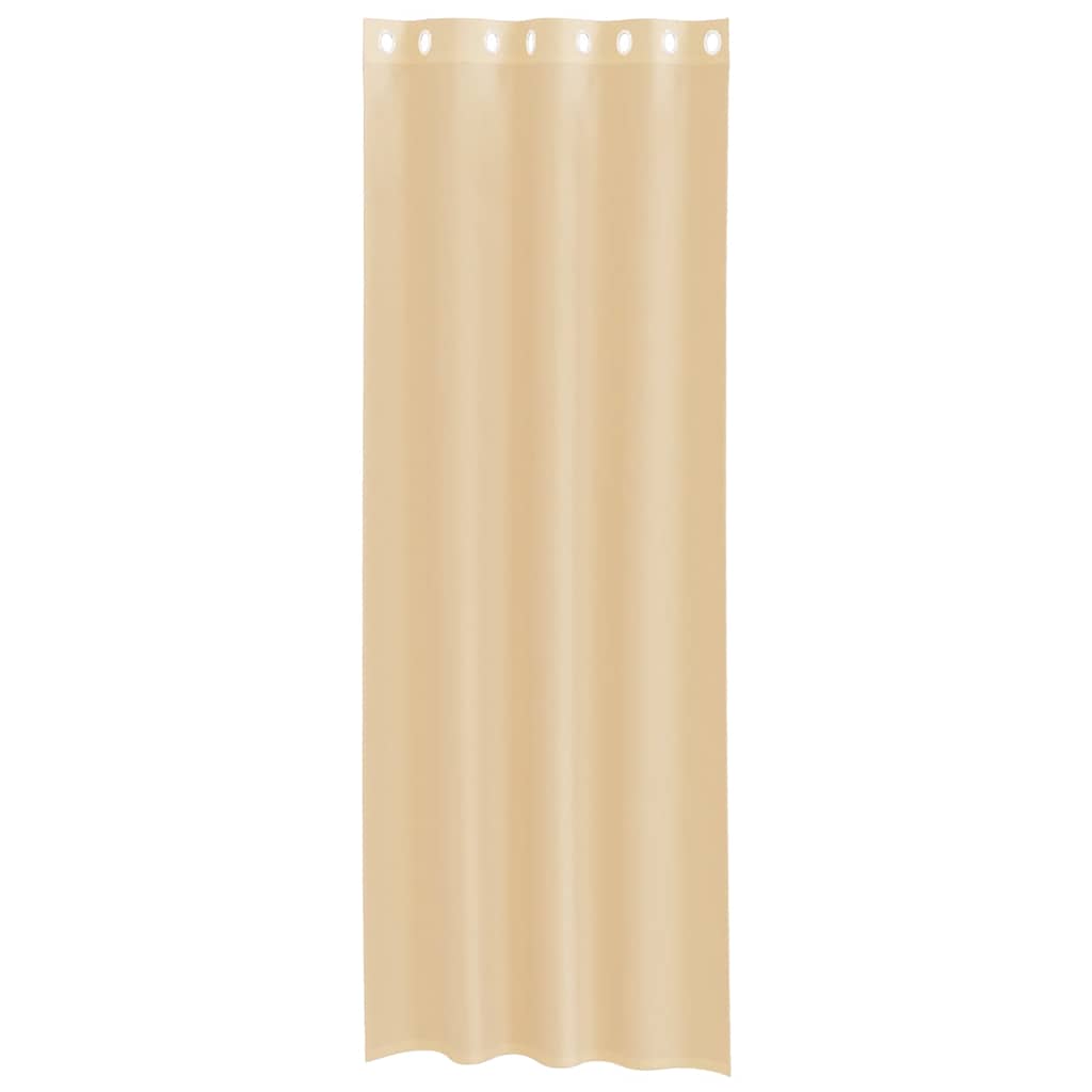 Voile Vorhänge mit Ösen 2 Stk. Sandfarbe