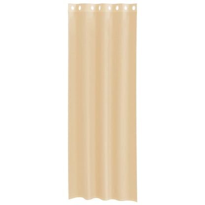 Voile Vorhänge mit Ösen 2 Stk. Sandfarbe