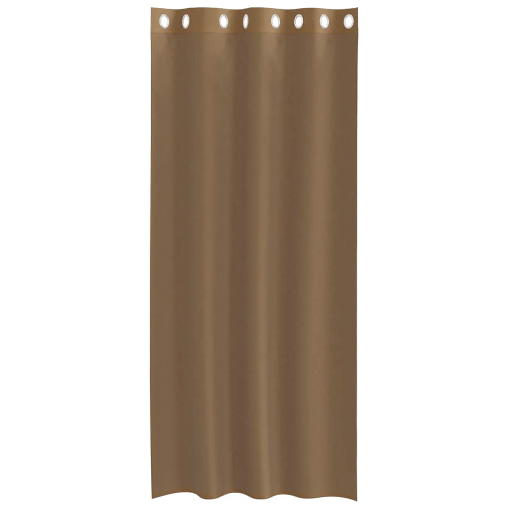 Voile Vorhänge mit Ösen 2 Stk. Hellbraun