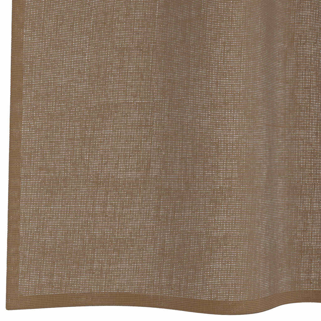 Voile Vorhänge mit Ösen 2 Stk. Hellbraun