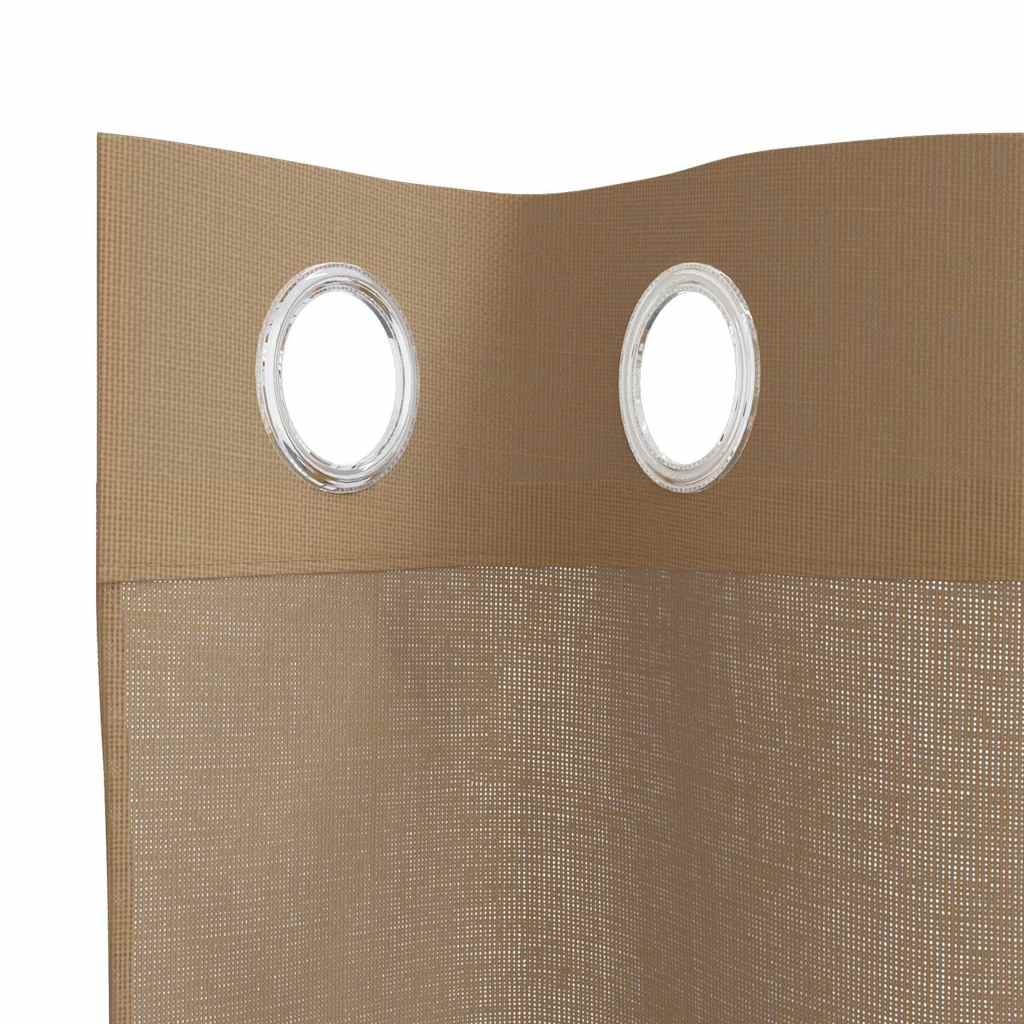 Voile Vorhänge mit Ösen 2 Stk. Hellbraun