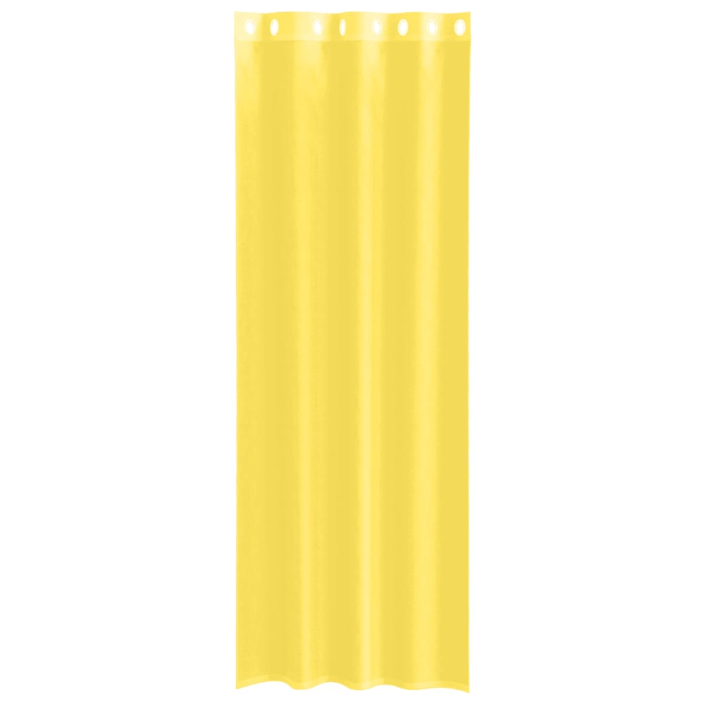 Voile Vorhänge mit Ösen 2 Stk. Gelb