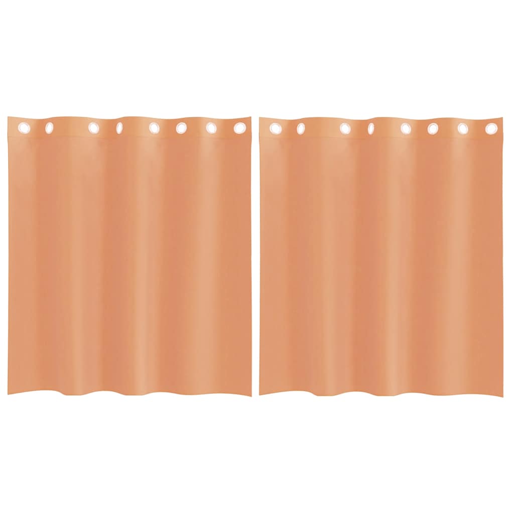 Voile Vorhänge mit Ösen 2 Stk. Terrakotta