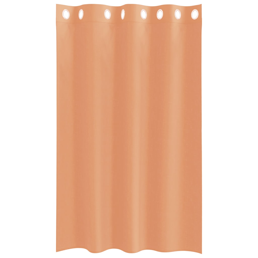 Voile Vorhänge mit Ösen 2 Stk. Terrakotta