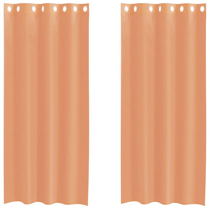 Voile Vorhänge mit Ösen 2 Stk. Terrakotta