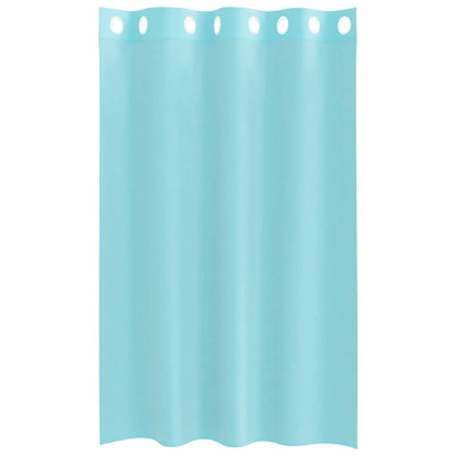 Voile Vorhänge mit Ösen 2 Stk. Türkis