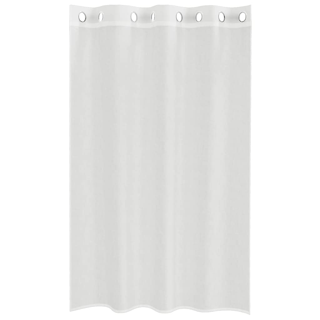 Voile Vorhänge mit Ösen 2 Stk. Weiß