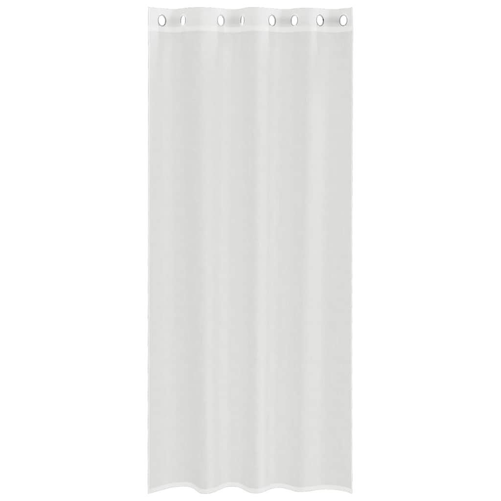 Voile Vorhänge mit Ösen 2 Stk. Weiß