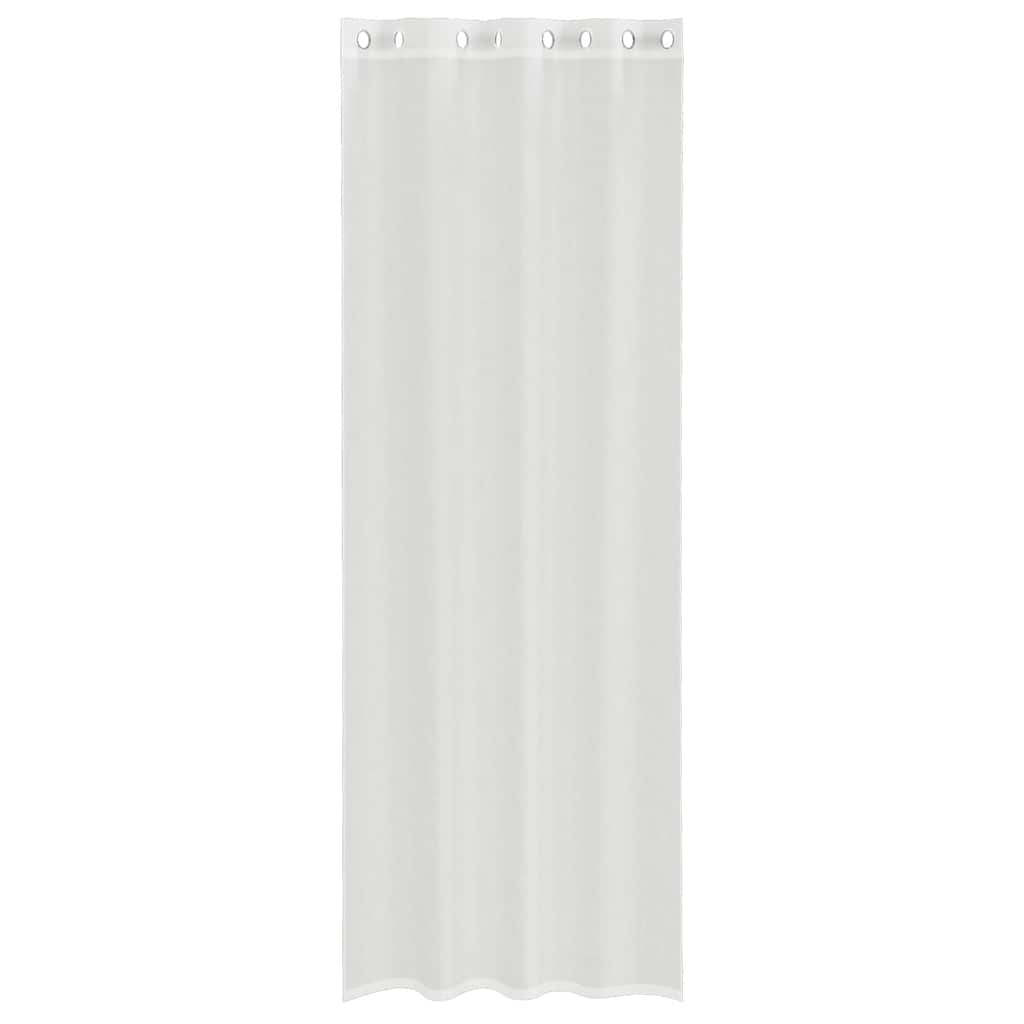 Voile Vorhänge mit Ösen 2 Stk. Weiß