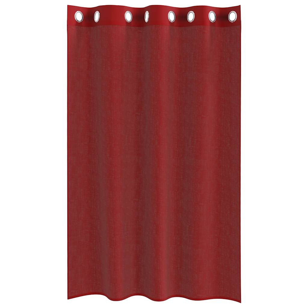 Voile Vorhänge mit Ösen 2 Stk. Weinrot