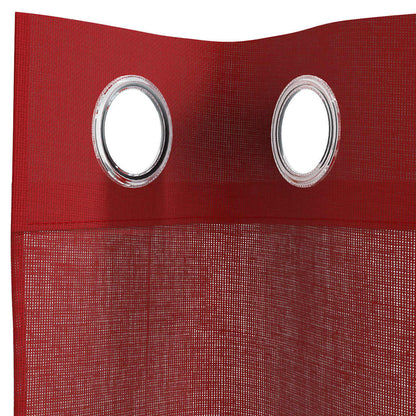 Voile Vorhänge mit Ösen 2 Stk. Weinrot