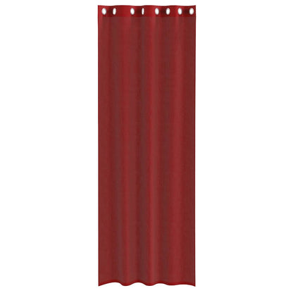 Voile Vorhänge mit Ösen 2 Stk. Weinrot