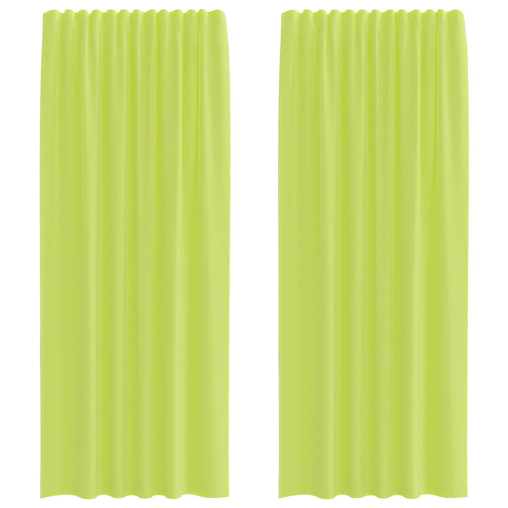 Voile Vorhänge mit Stangentaschen 2 Stk. Apfelgrün