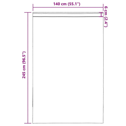 Voile Vorhänge mit Stangentaschen 2 Stk. Apfelgrün