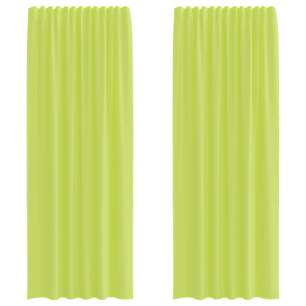 Voile Vorhänge mit Stangentaschen 2 Stk. Apfelgrün