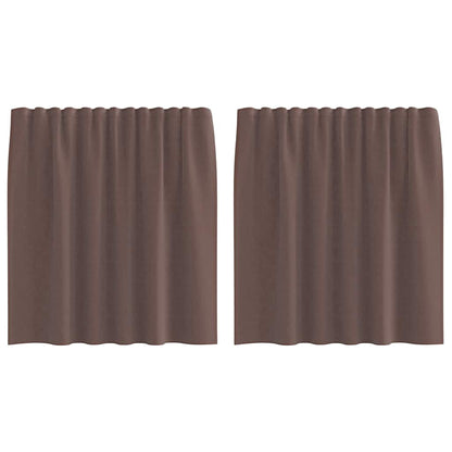 Voile Vorhänge mit Stangentaschen 2 Stk. Braun
