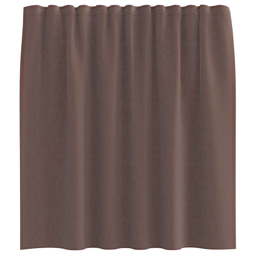 Voile Vorhänge mit Stangentaschen 2 Stk. Braun