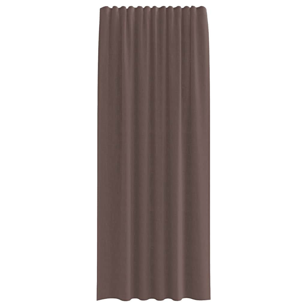 Voile Vorhänge mit Stangentaschen 2 Stk. Braun