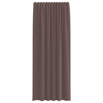 Voile Vorhänge mit Stangentaschen 2 Stk. Braun