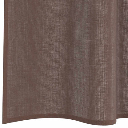 Voile Vorhänge mit Stangentaschen 2 Stk. Braun