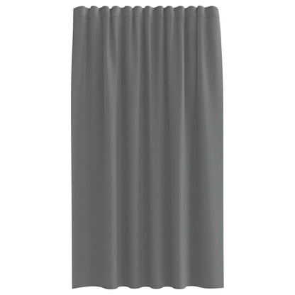 Voile Vorhänge mit Stangentaschen 2 Stk. Dunkelgrau