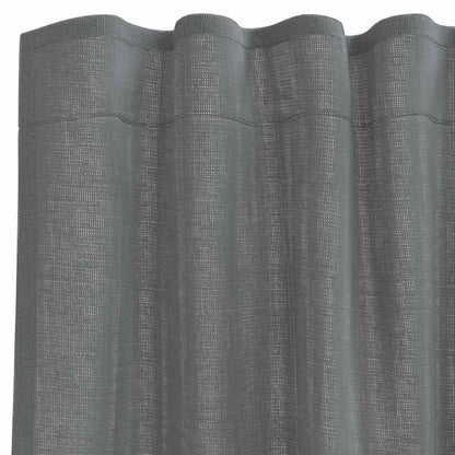 Voile Vorhänge mit Stangentaschen 2 Stk. Dunkelgrau