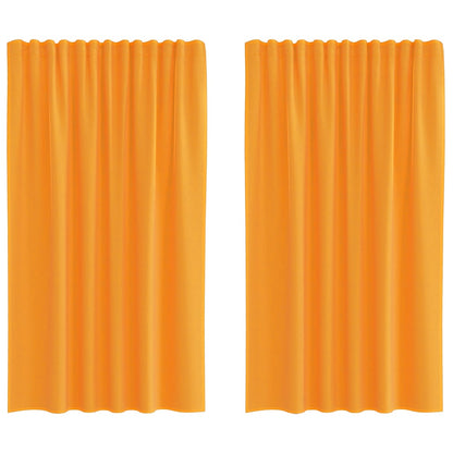 Voile Vorhänge mit Stangentaschen 2 Stk. Orange