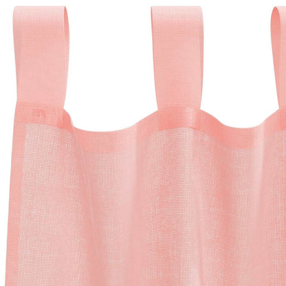 Voile Vorhänge mit Stangentaschen 2 Stk. Rosa