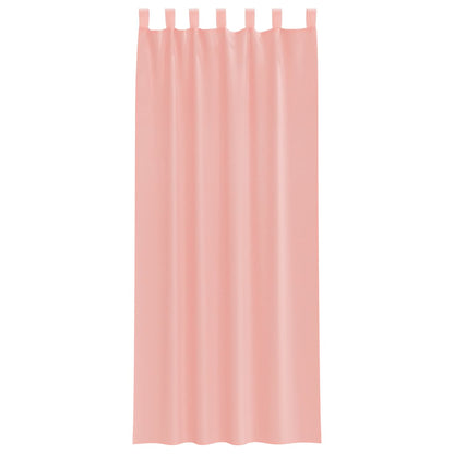 Voile Vorhänge mit Stangentaschen 2 Stk. Rosa