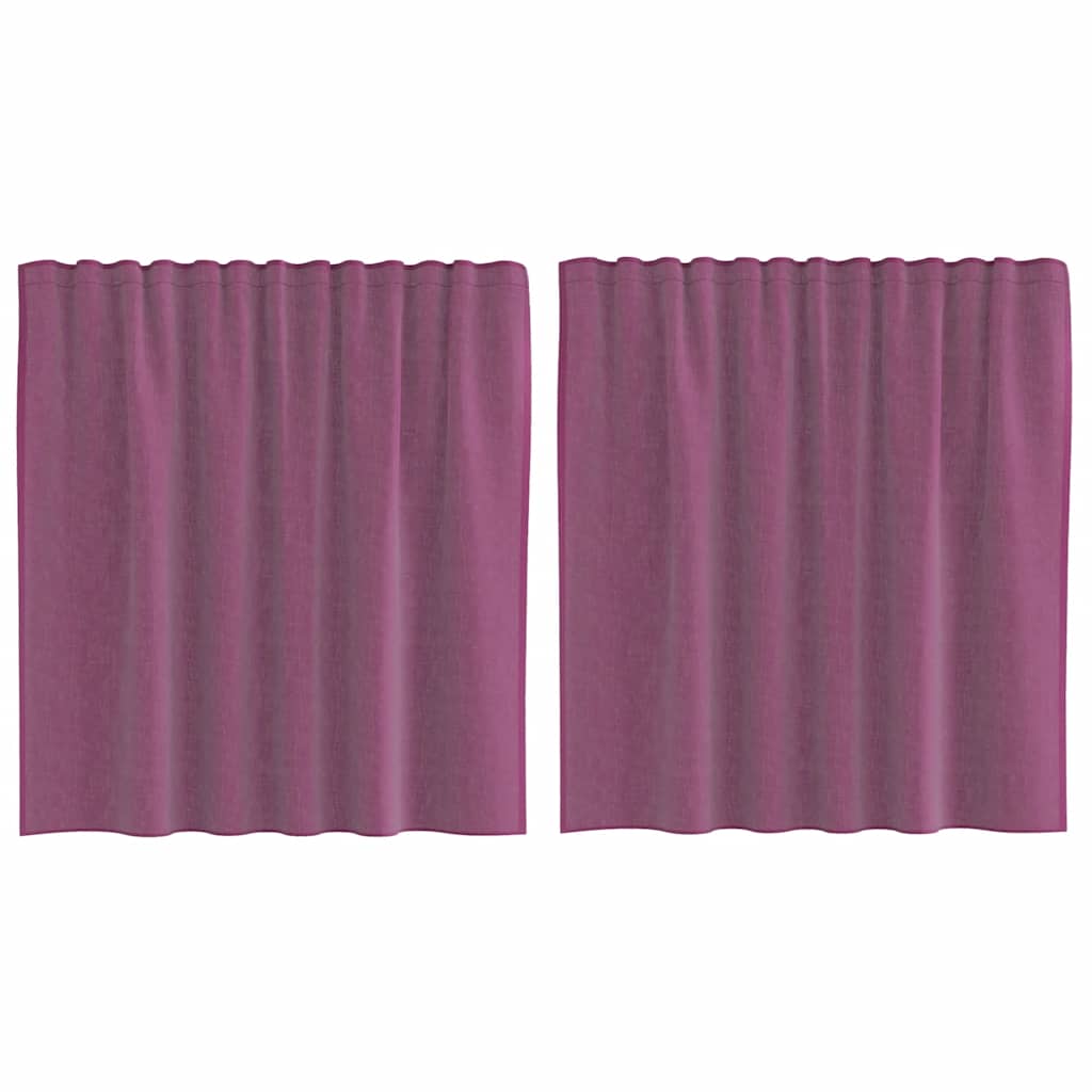 Voile Vorhänge mit Stangentaschen 2 Stk. Lila