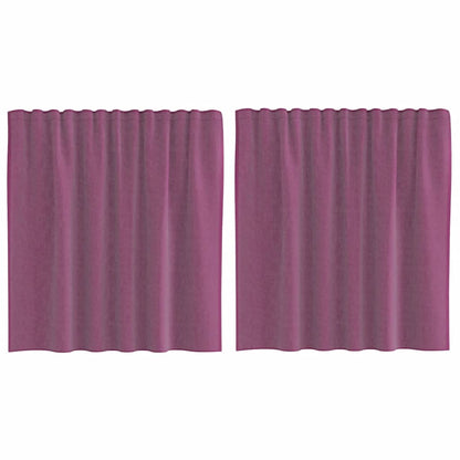 Voile Vorhänge mit Stangentaschen 2 Stk. Lila