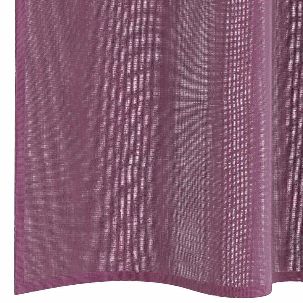 Voile Vorhänge mit Stangentaschen 2 Stk. Lila