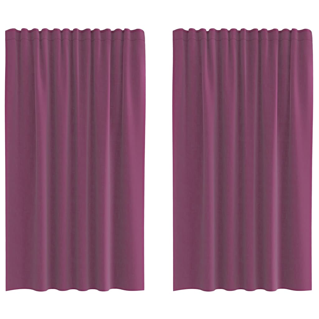Voile Vorhänge mit Stangentaschen 2 Stk. Lila