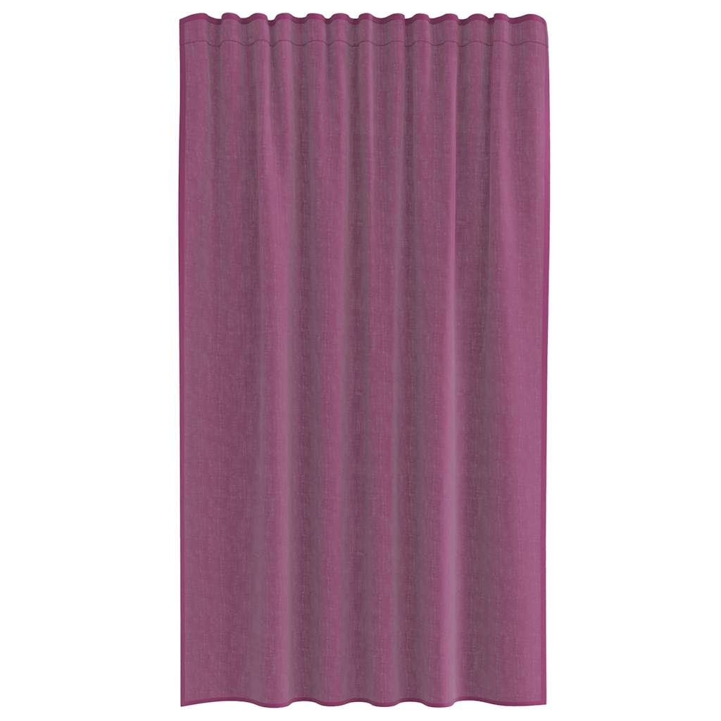 Voile Vorhänge mit Stangentaschen 2 Stk. Lila