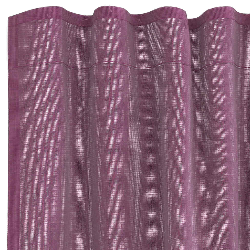 Voile Vorhänge mit Stangentaschen 2 Stk. Lila