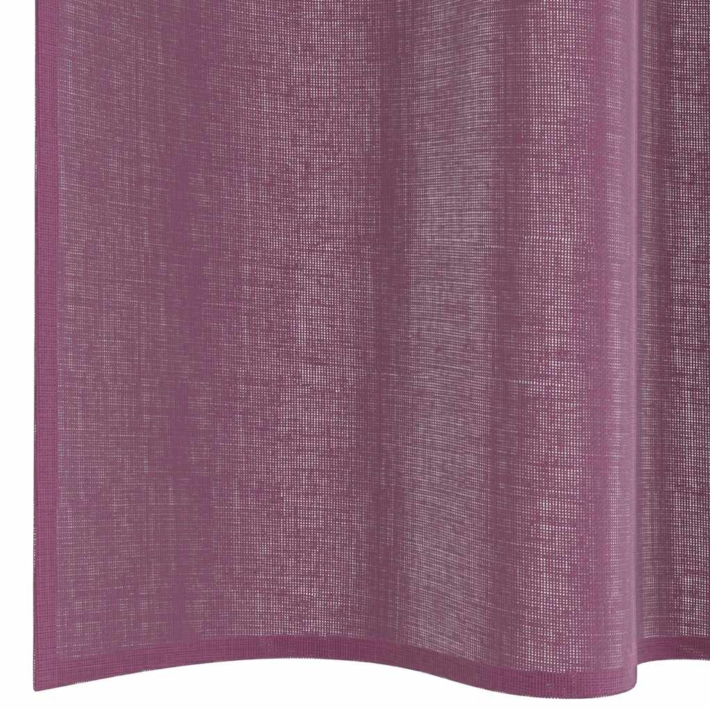 Voile Vorhänge mit Stangentaschen 2 Stk. Lila