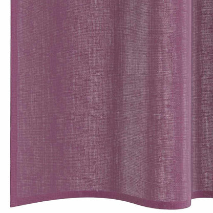 Voile Vorhänge mit Stangentaschen 2 Stk. Lila