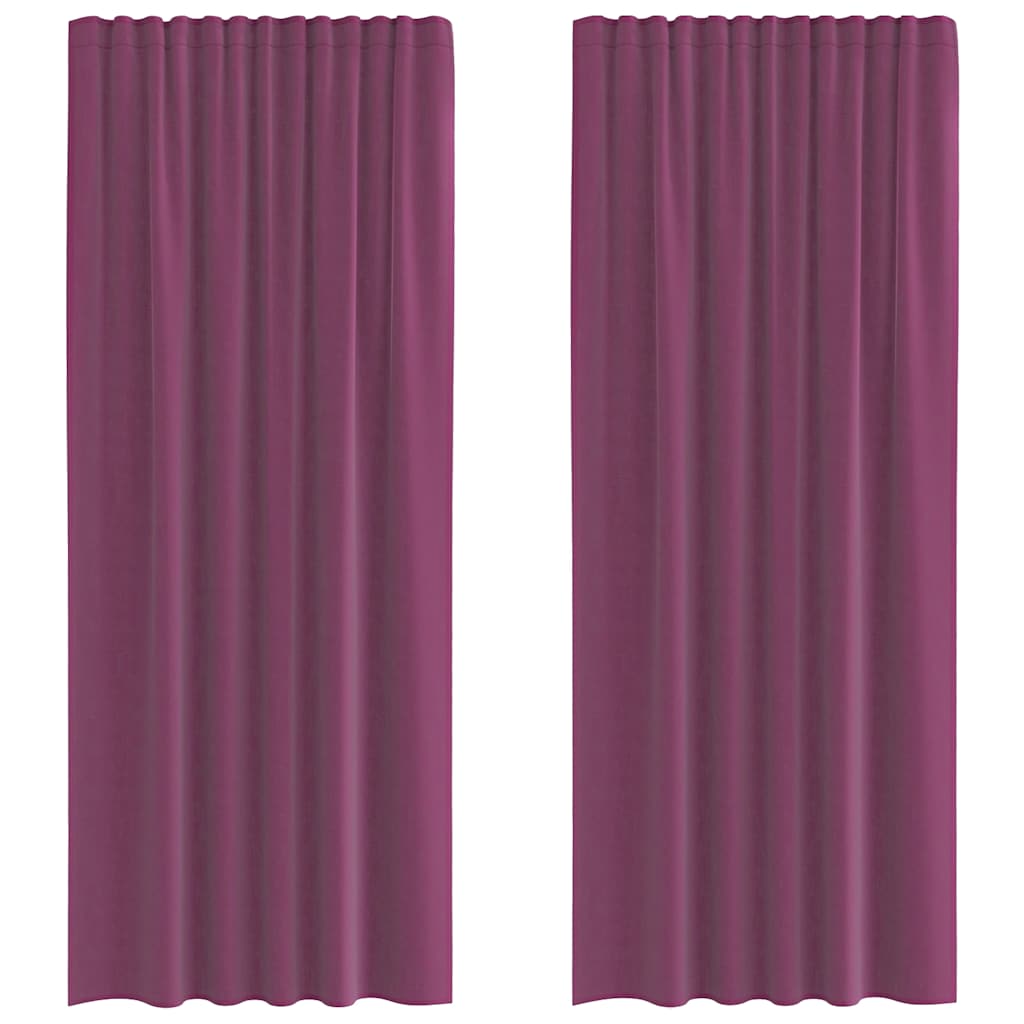 Voile Vorhänge mit Stangentaschen 2 Stk. Lila